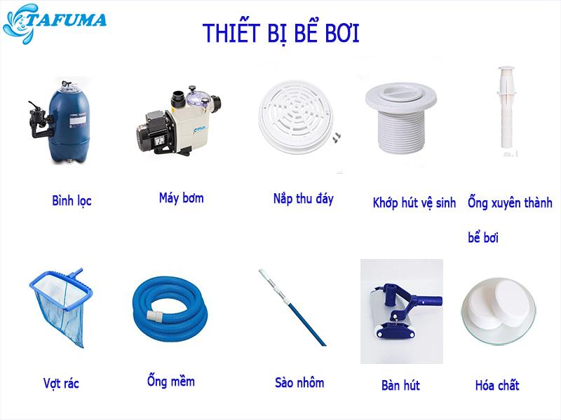 Vai trò của các thiết bị trong xây dựng hồ bơi