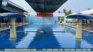 Thi công hồ bơi chuyên nghiệp với gạch ốp lát chuyên dụng chống nứt vỡ bền đẹp theo thời gian