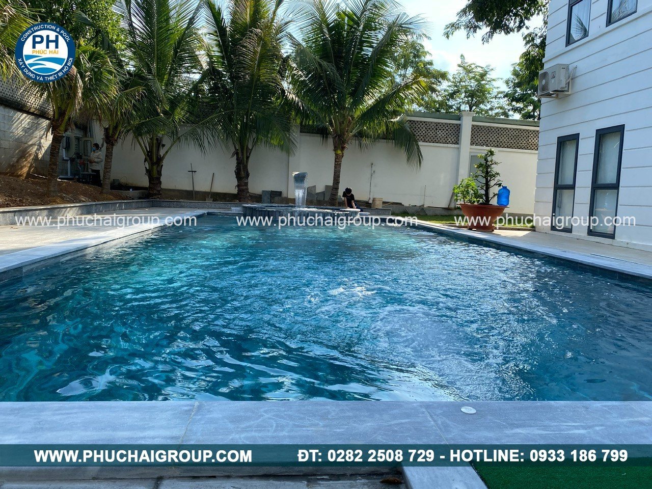 Phúc Hải Group thi công hồ bơi chuẩn kỹ thuật theo 6 bước